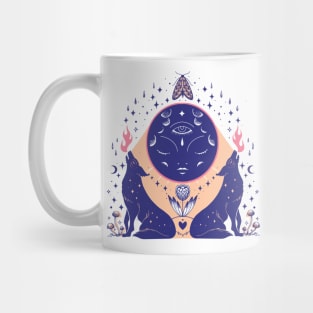 New moon and wolves Mug